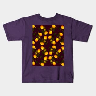 Seamless watercolour lemon pattern Kids T-Shirt